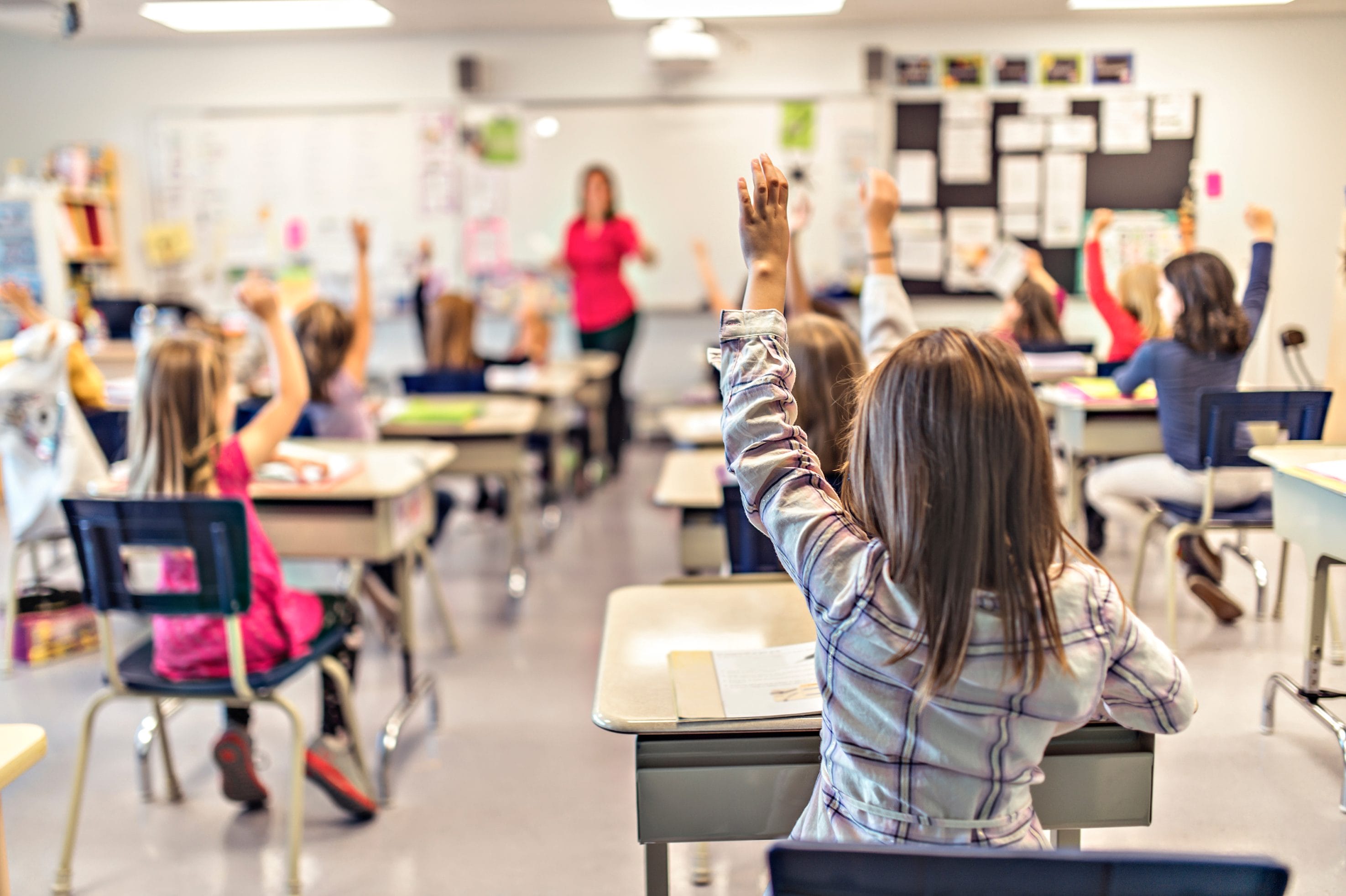Stock image of school children.